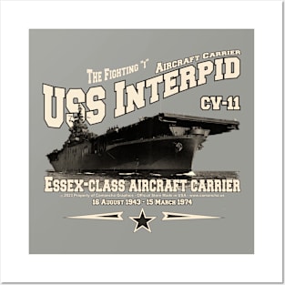 USS INTERPID CV-11 aircraft carrier veterans Posters and Art